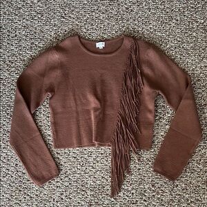 Le Lis Fringe Knit Sweater